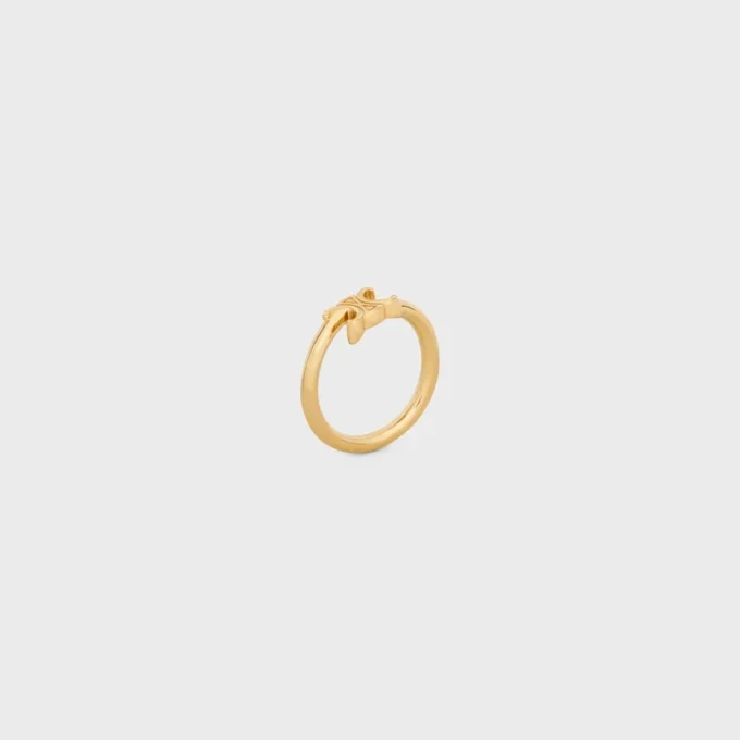 Bague asymétrique Triomphe en laiton avec finition dorée Bague asymétrique Triomphe en laiton avec finition dorée