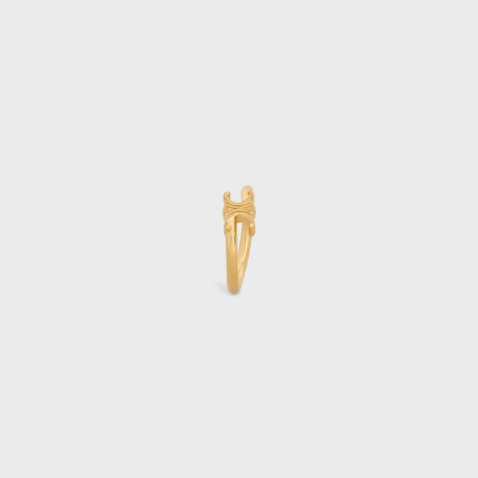 Bague asymétrique Triomphe en laiton avec finition dorée Bague asymétrique Triomphe en laiton avec finition dorée