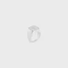 Bague cachet carrée Triomphe en laiton avec finition rhodiée Bague cachet carrée Triomphe en laiton avec finition rhodiée