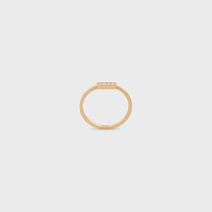 Bague CELINE Line en or jaune et diamants