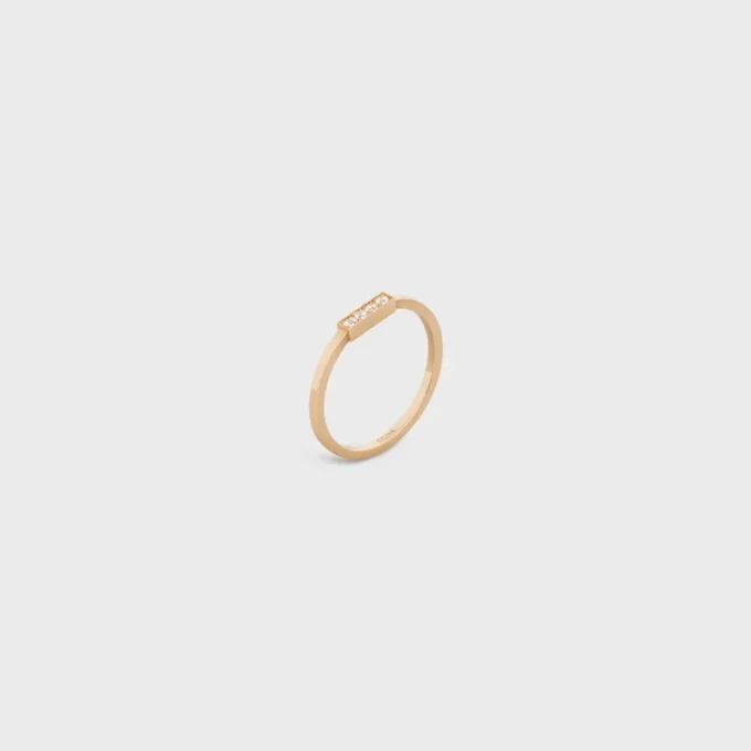 Bague CELINE Line en or jaune et diamants