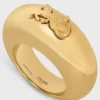 Bague CELINE Sulky en laiton avec finition dorée Bague CELINE Sulky en laiton avec finition dorée