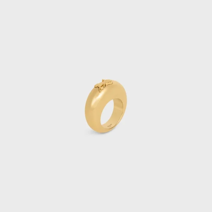 Bague CELINE Sulky en laiton avec finition dorée Bague CELINE Sulky en laiton avec finition dorée