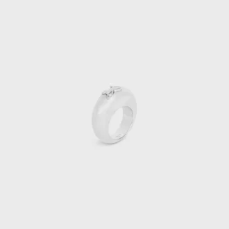 Bague CELINE Sulky en laiton avec finition rhodiée