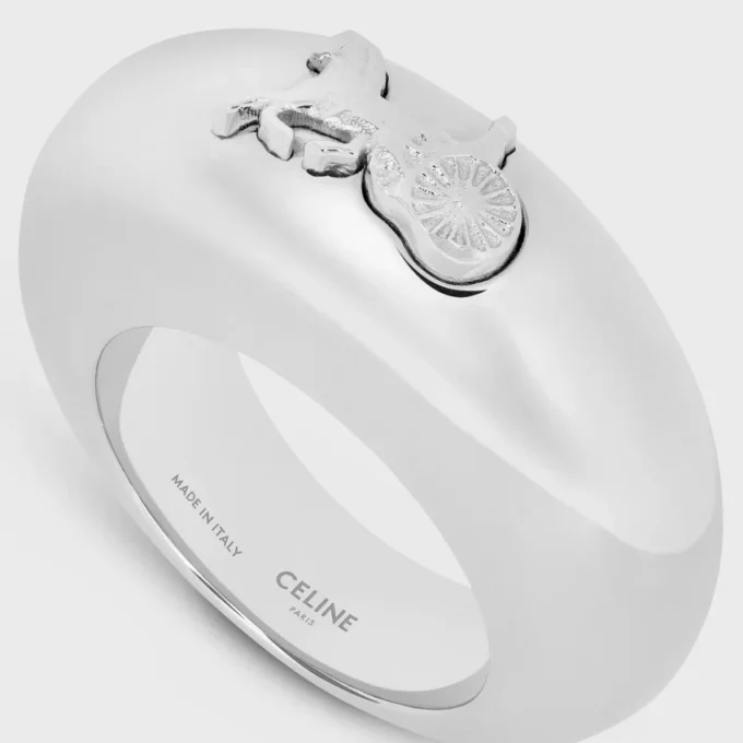 Bague CELINE Sulky en laiton avec finition rhodiée Bague CELINE Sulky en laiton avec finition rhodiée