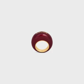 Bague CELINE Sulky en émail et laiton avec finition dorée