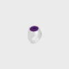 Bague chevalière Triomphe en vernis et laiton avec finition rhodiée Bague chevalière Triomphe en vernis et laiton avec finition rhodiée