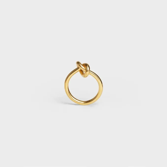Bague Knot en laiton avec finition dorée Bague Knot en laiton avec finition dorée