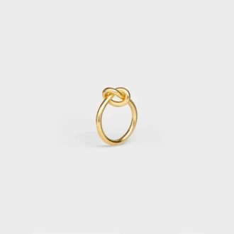 Bague Knot en laiton avec finition dorée