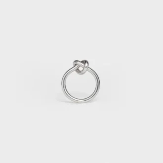 Bague Knot en laiton avec finition rhodiée