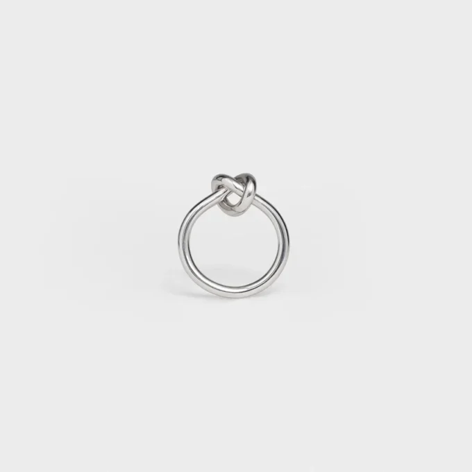 Bague Knot en laiton avec finition rhodiée Bague Knot en laiton avec finition rhodiée