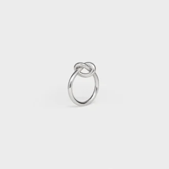 Bague Knot en laiton avec finition rhodiée