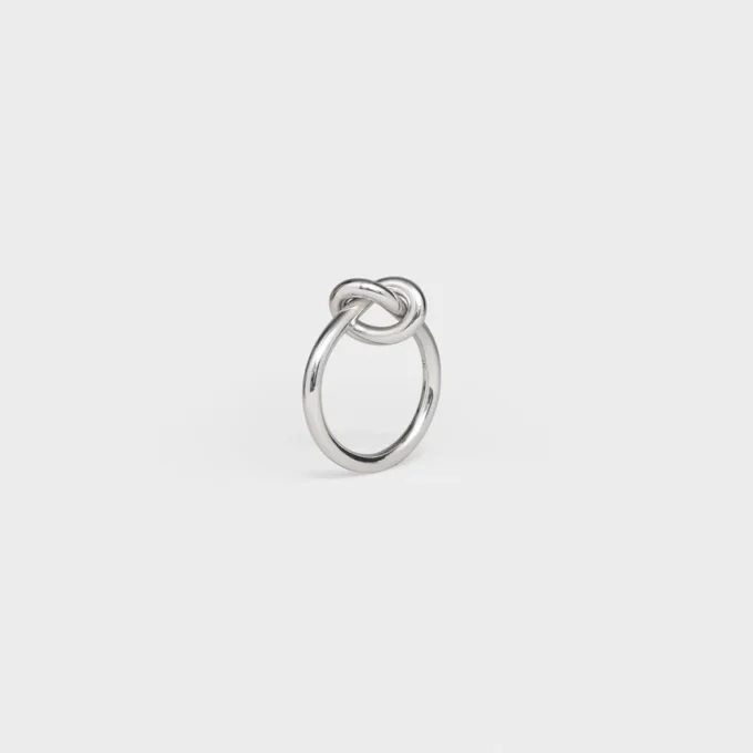 Bague Knot en laiton avec finition rhodiée Bague Knot en laiton avec finition rhodiée