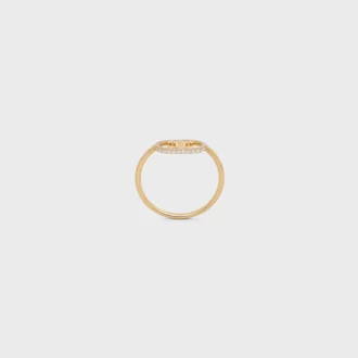 Bague Maillon Triomphe en or jaune et diamants