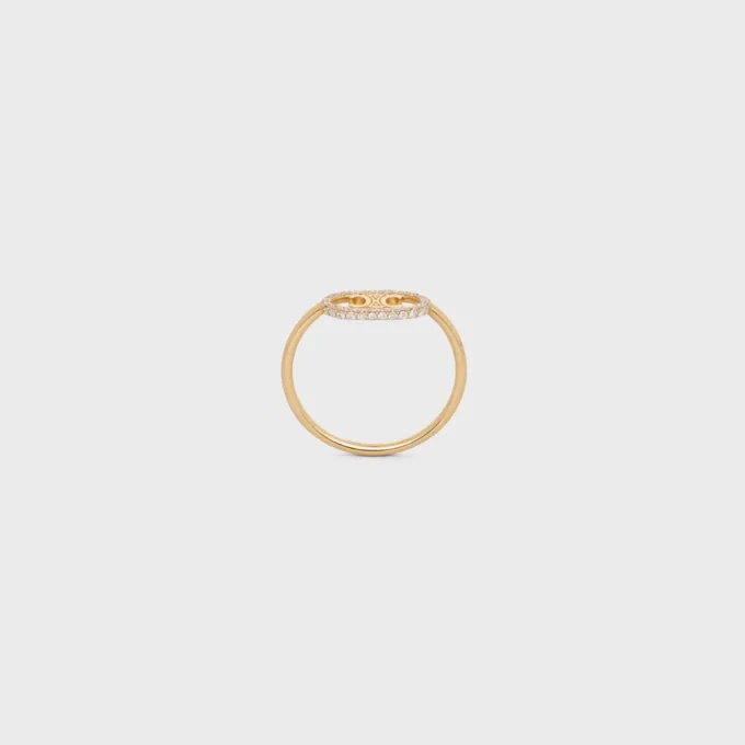 Bague Maillon Triomphe en or jaune et diamants