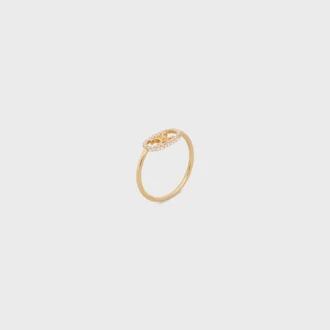 Bague Maillon Triomphe en or jaune et diamants