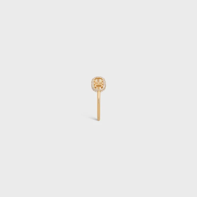 Bague Maillon Triomphe en or jaune et diamants