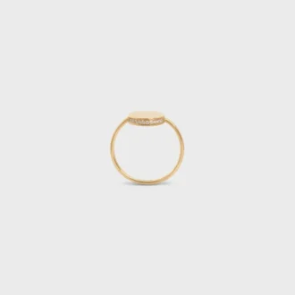 Bague Médaille CELINE en or jaune et diamants