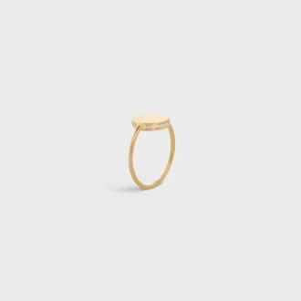 Bague Médaille CELINE en or jaune et diamants
