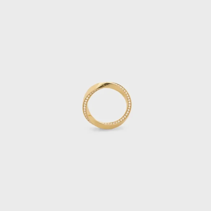 Bague Torsion en or jaune et diamants Bague Torsion en or jaune et diamants