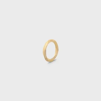 Bague Torsion en or jaune et diamants