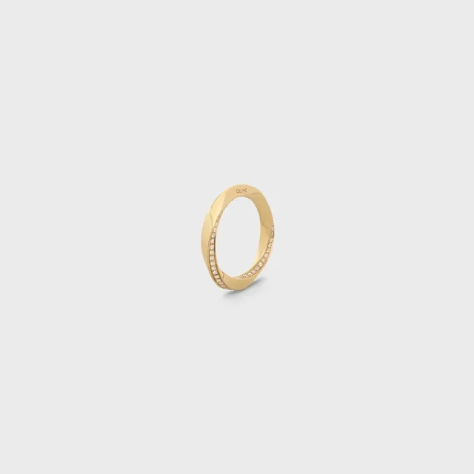 Bague Torsion en or jaune et diamants Bague Torsion en or jaune et diamants