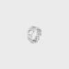 Bague Triomphe Gourmette en laiton avec finition rhodiée Bague Triomphe Gourmette en laiton avec finition rhodiée