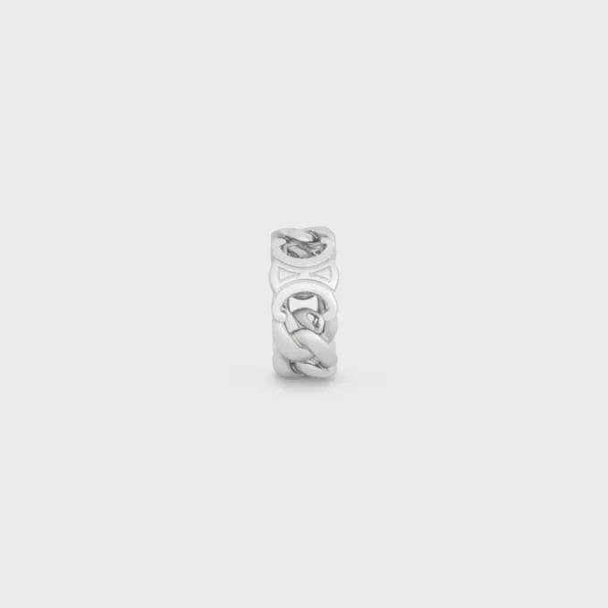 Bague Triomphe Gourmette en laiton avec finition rhodiée Bague Triomphe Gourmette en laiton avec finition rhodiée