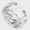 Bague Triomphe Gourmette en laiton avec finition rhodiée Bague Triomphe Gourmette en laiton avec finition rhodiée