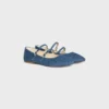 Ballerines CELINE à double bride en denim Ballerines CELINE à double bride en denim