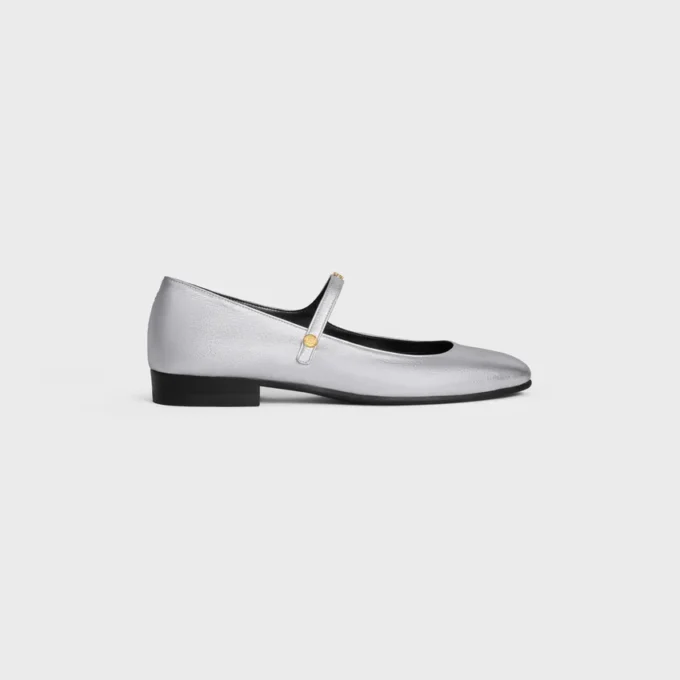 Ballerines City en cuir d’agneau laminé Ballerines City en cuir d’agneau laminé
