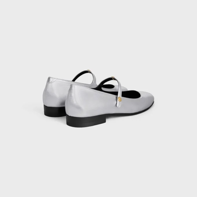 Ballerines City en cuir d’agneau laminé Ballerines City en cuir d’agneau laminé