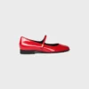 Ballerines City en cuir de veau brillant