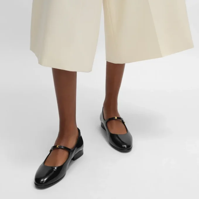 Ballerines City en cuir de veau brillant Ballerines City en cuir de veau brillant