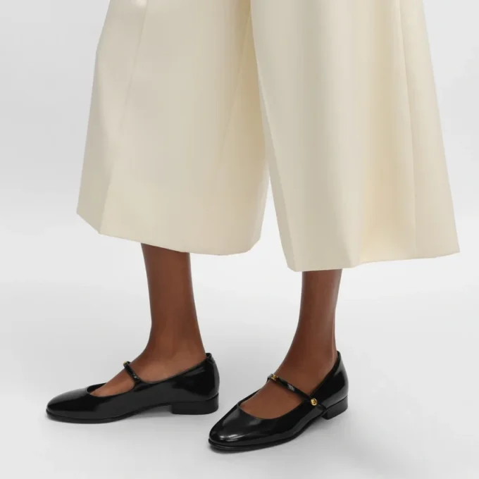 Ballerines City en cuir de veau brillant Ballerines City en cuir de veau brillant