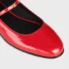 Ballerines City en cuir de veau brillant