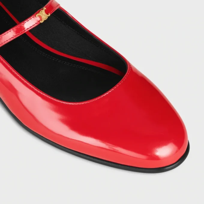 Ballerines City en cuir de veau brillant