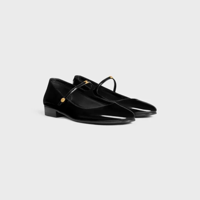 Ballerines City en cuir de veau brillant Ballerines City en cuir de veau brillant