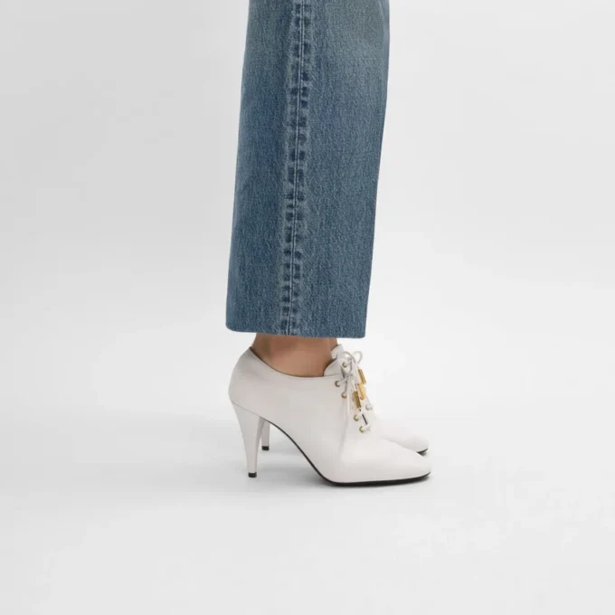 Ballerines à talons et lacets Oxford souples en cuir de veau – Tannage végétal Ballerines à talons et lacets Oxford souples en cuir de veau – Tannage végétal
