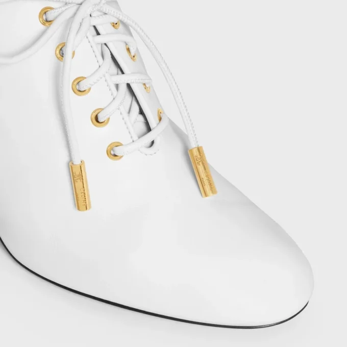 Ballerines à talons et lacets Oxford souples en cuir de veau – Tannage végétal Ballerines à talons et lacets Oxford souples en cuir de veau – Tannage végétal