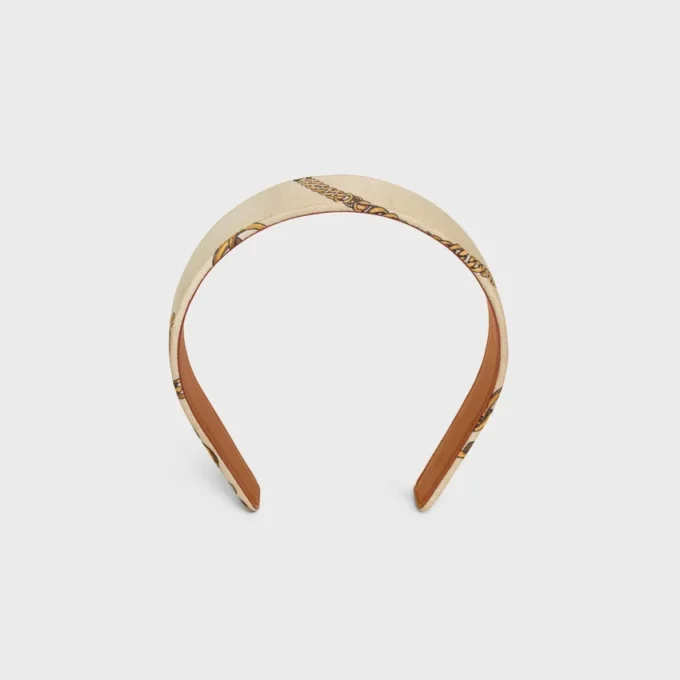 Bandeau CELINE Chains en soie et cuir de veau