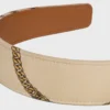 Bandeau CELINE Chains en soie et cuir de veau