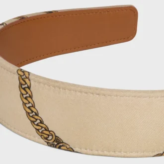Bandeau CELINE Chains en soie et cuir de veau