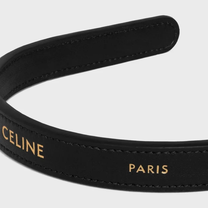 Bandeau fin CELINE Paris en cuir de veau