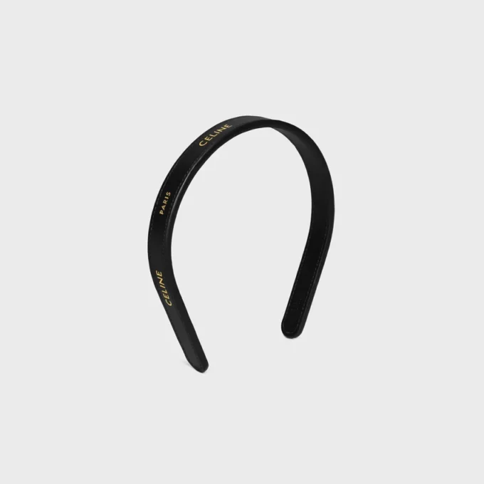 Bandeau fin CELINE Paris en cuir de veau