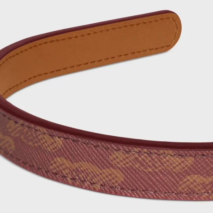 Bandeau fin CELINE Toile Triomphe en cuir d’agneau et Toile Triomphe Bandeau fin CELINE Toile Triomphe en cuir d’agneau et Toile Triomphe