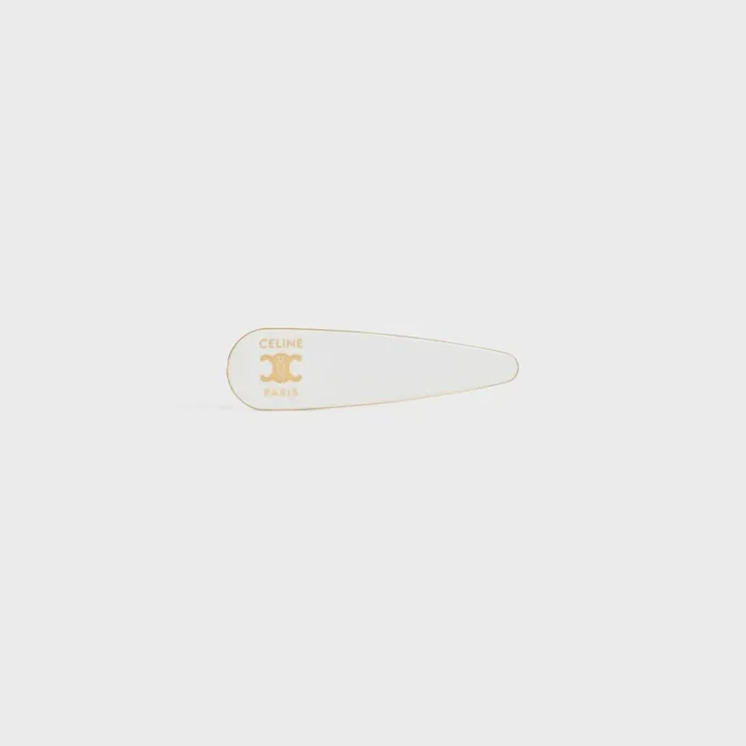 Barrette CELINE en laiton avec finition dorée, acier et zamak Barrette CELINE en laiton avec finition dorée, acier et zamak