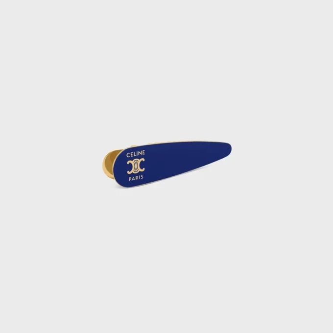 Barrette CELINE en laiton avec finition dorée, acier et zamak Barrette CELINE en laiton avec finition dorée, acier et zamak