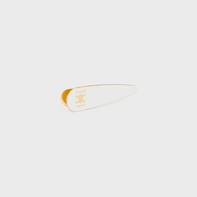 Barrette CELINE en laiton avec finition dorée, acier et zamak Barrette CELINE en laiton avec finition dorée, acier et zamak