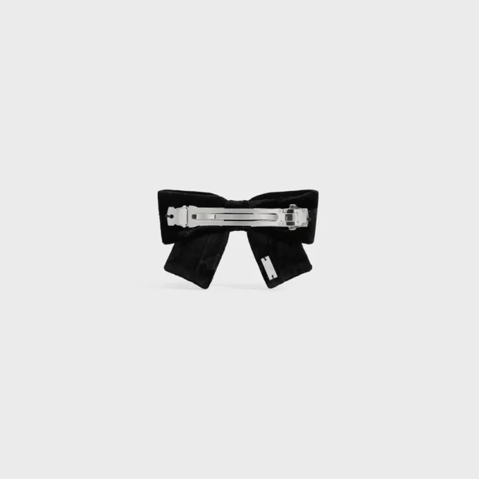 Barrette à cheveux CELINE estampillée en polyester et laiton avec finition rhodiée Barrette à cheveux CELINE estampillée en polyester et laiton avec finition rhodiée